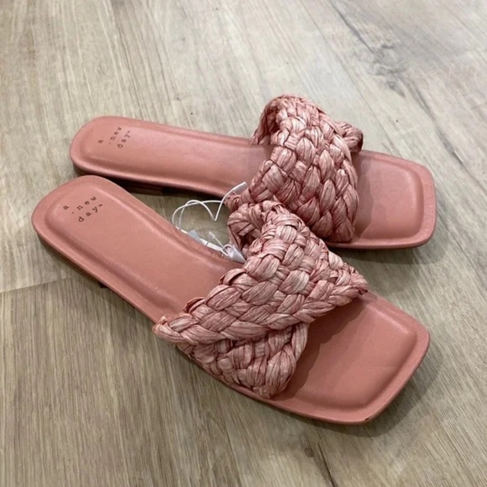 a new day Coral Braided Slide Sandals
